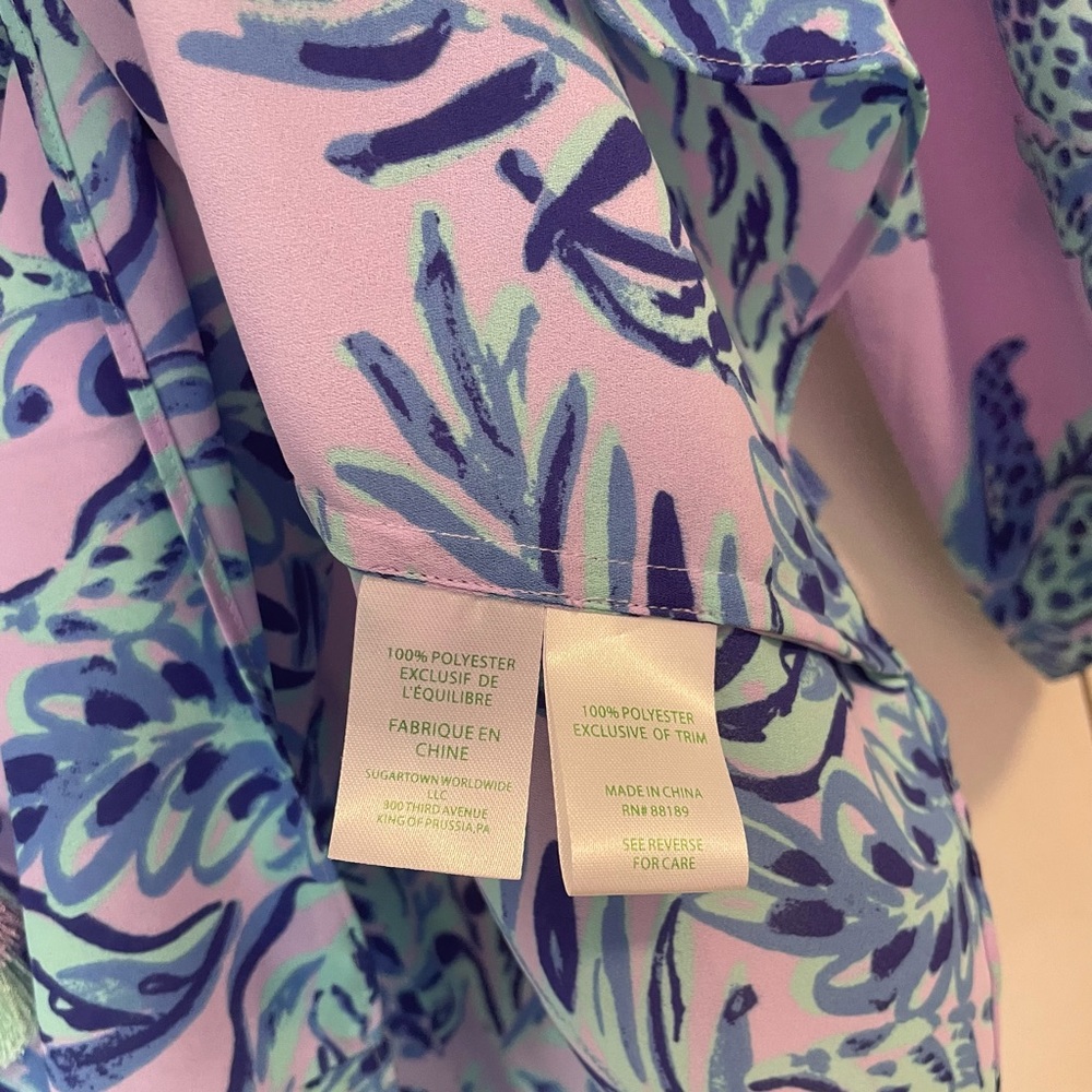 Lilly Pulitzer blouse sz M - Picture 5 of 5